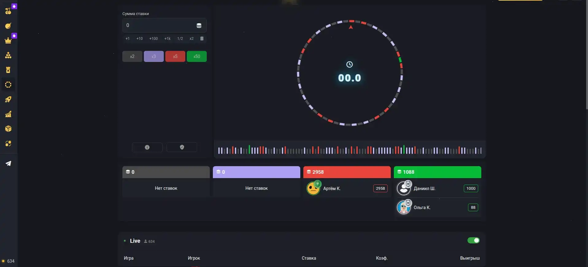Игровой зал казино Вулкан Жара с множеством слотов